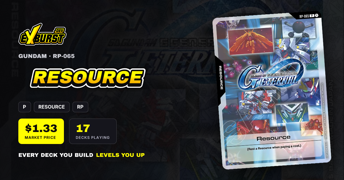 Resource | RP-065 | P Card | Gundam Card Game